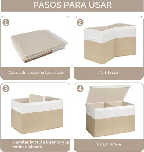 Vista 8 de INDRESSME Caja de juguetes de 25 x 13 x 16 pulgadas, organizador de almacenamiento de juguetes con tapa, plegable, resistente, contenedor