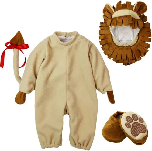 Vista 3 de Disfraz divertido de Halloween de 3 a 24 meses, diseño de león animal, para bebé