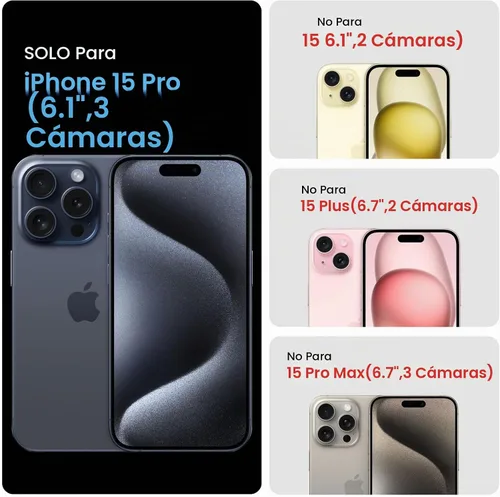 Vista 6 de FireNova Funda diseñada para iPhone 15 Pro, funda de silicona mejorada [protección de cámara] con [2 protectores de pantalla], forro