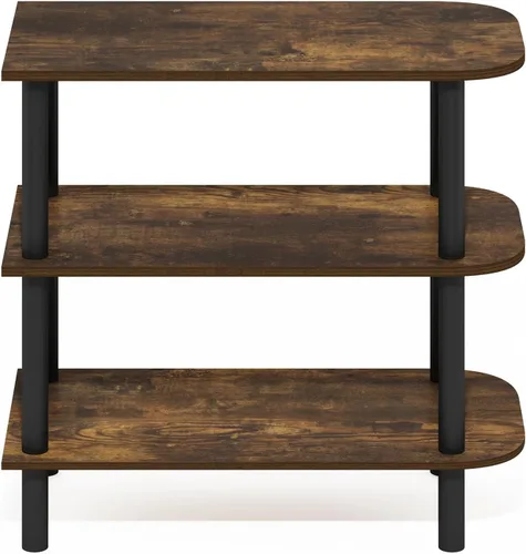 Vista 5 de Furinno Turn-N-Tube - Zapatero estrecho de 3 niveles, zapatero con organizador curvado independiente, 11.7 x 23.6 x 21.9 pulgadas, para entrada