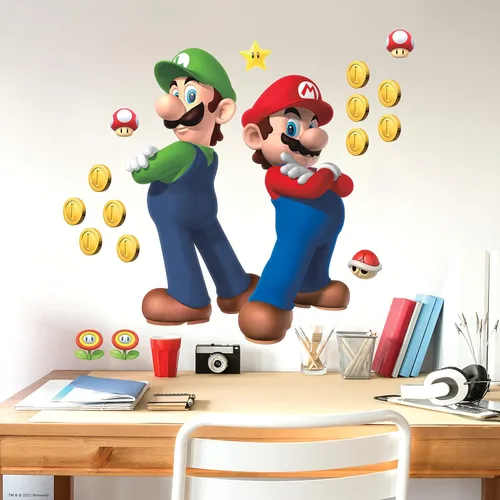 Vista 2 de RoomMates Pegatinas y papeles pintados de Super Mario Bros