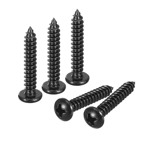Vista 22 de uxcell 8mm x 3mm Tornillo Phillips de cabeza plana autorroscante, 100 piezas - Tornillo de cabeza redonda de acero inoxidable 304 con rosca completa