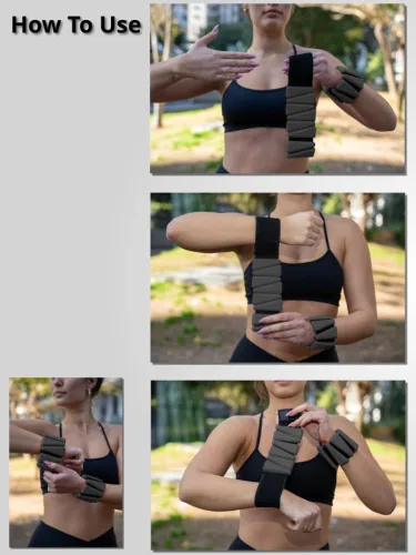Vista 6 de GAOS - Pesas de muñeca y tobillo para mujer, brazaletes ponderados para pilates, yoga, caminar y entrenamiento de fuerza, ajuste ajustable, diseño