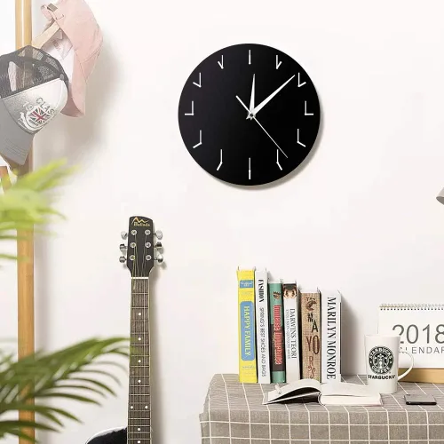 Vista 5 de The Geeky Days Reloj de pared moderno simple reloj redundante reloj redondo decorativo reloj de pared arte creativo decorativo silencioso reloj