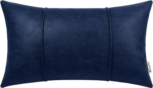 Vista 9 de BRAWARM Funda de almohada de piel sintética de 16 x 16 pulgadas, color Negro