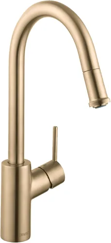 Vista 8 de hansgrohe Talis S² 14872341 - Grifo de cocina de arco alto, grifo para fregadero de cocina, cabezal rociador de acoplamiento magnético, cromo negro