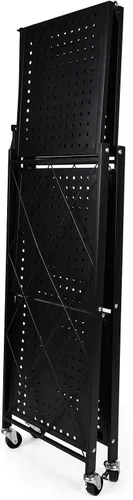 Vista 6 de HealSmart Estante de metal plegable de 3 niveles, 27.95 pulgadas de profundidad x 13.39 pulgadas de ancho x 33.85 pulgadas de alto, estantería
