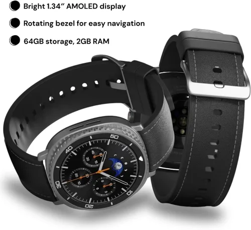 Vista 6 de Samsung Galaxy Watch 8 Classic 1.811 in, bisel giratorio Reloj inteligente AI con AMOLED de 1.34 pulgadas, Wi-Fi, Bluetooth, rastreador de Negro