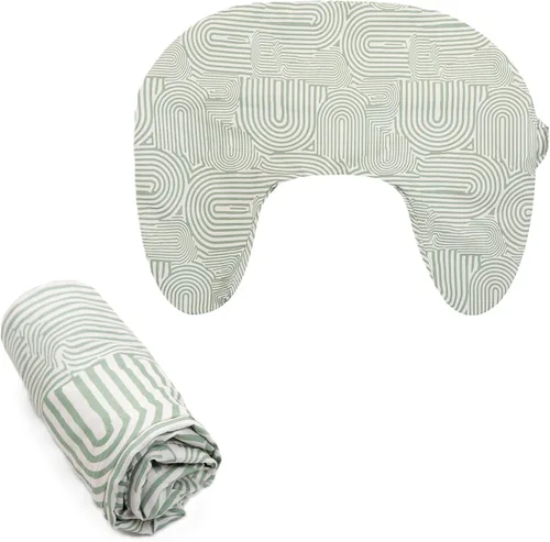Vista 8 de Funda para Almohada de Lactancia Boppy - Suave, Lavable y Hipoalergénica de Microfibra para Almohada de Bibernón y Lactancia