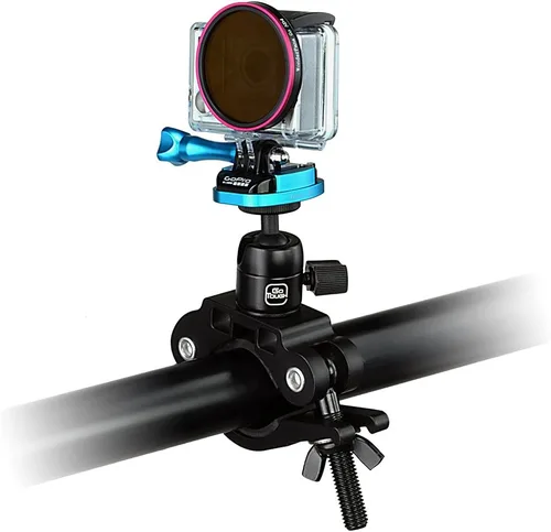 Vista 5 de Fotodiox Pro GoTough - Soporte de carreras para jaula antivuelco y barras, horquillas delanteras de motocicleta y manillares, hasta 2.1 pulgadas