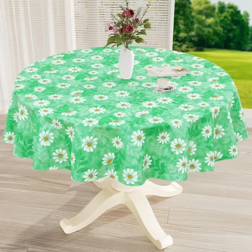 Vista 48 de misaya Mantel rectangular de vinilo impermeable, mantel lavable con reverso de franela, mantel de plástico para cena, picnic, interior y exterior