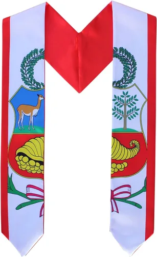 Vista 17 de Del Mex Bufanda de graduación con bandera de país y estola, orgullo de graduados Argentina