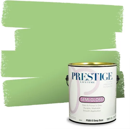 Vista 43 de PRESTIGE Pintura exterior e imprimación en uno, aloe, plano, 1 galón