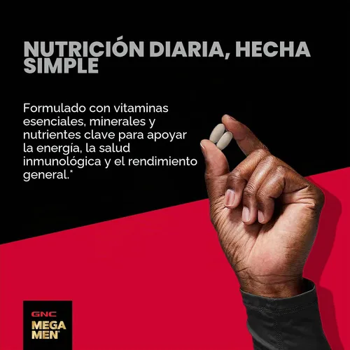Vista 4 de GNC Mega Men Sport Multivitamínico Rendimiento, función muscular y salud general 90