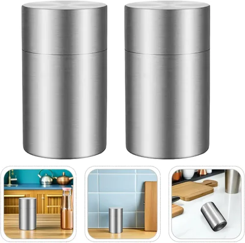 Vista 9 de Airtight Tea Storage Canister 2pcs Stainless Steel Double Lid