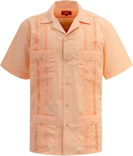 Vista 35 de G-style EE. UU. Remera playera mangas cortas de guayabera cubana para hombres
