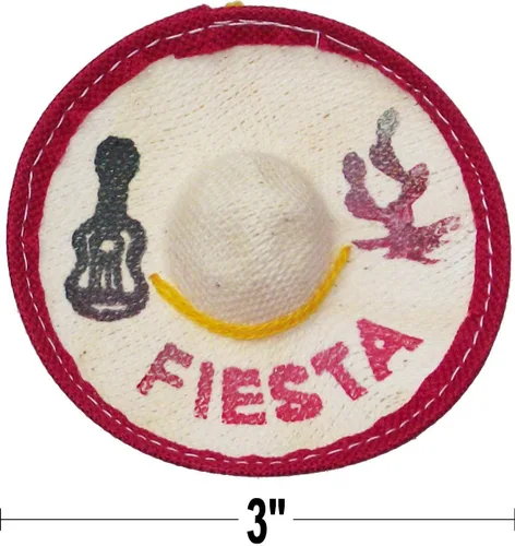 Vista 2 de 12 Mini Fiesta Sombrero, 3 pulgadas de ancho Mini sombreros (12)