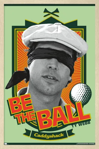 Vista 7 de Trends International Caddyshack - Póster de pared Be the Ball, 14.725 x 22.375 pulgadas, versión enmarcada de madera de granero