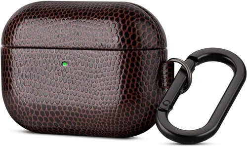 Vista 27 de Haobobro Funda de piel para AirPods Pro 3, piel seleccionada respetuosa con la piel, con textura de fibra de carbono, hecha a mano, funda rígida