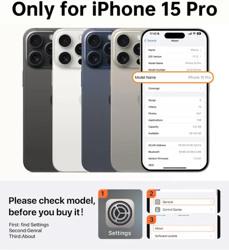 Vista 2 de Meifigno Magic Mag Series - Funda diseñada para iPhone 15 Pro, protección de grado militar y compatible con MagSafe, parte trasera mate translúcida