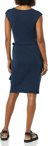 Vista 2 de Tienda Essentials Vestido cruzado de imitación de manga casquillo para mujer