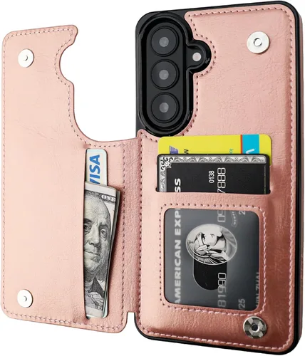 Vista 46 de ONETOP - Funda tipo cartera para Samsung Galaxy S22 con tarjetero, color negro Kickstand,ID/Cash Holder,Case Wallet with Card Slots,Double