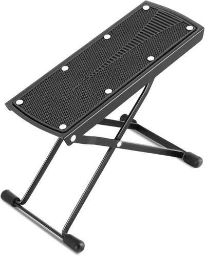 Vista 8 de EASTROCK Reposapiés de guitarra plegable ajustable de altura de hierro sólido para guitarra clásica