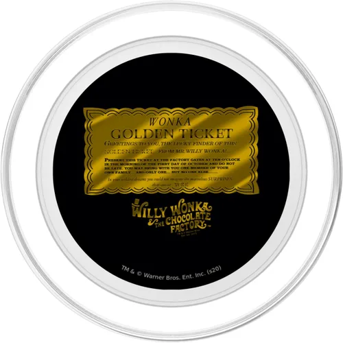 Vista 2 de Willy Wonka y la fábrica de chocolate, los PopSockets Golden Ticket MagSafe PopGrip para iPhone