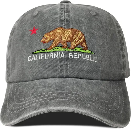 Vista 10 de Hepandy Sombreros bordados de California Bear