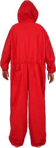 Vista 3 de Conjunto completo de disfraz de fiesta de Halloween unisex rojo