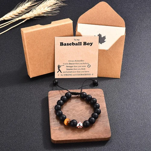 Vista 7 de IKIATY Pulsera de fútbol, béisbol, baloncesto, fútbol, regalos para adolescentes, niños, jugadores, hijos, nietos, sobrinos, amigos, hermano