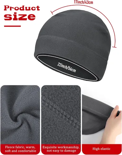 Vista 3 de SATINIOR 6 gorras de invierno con forro polar cálido para hombre
