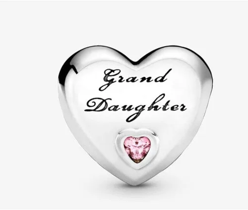 Vista 3 de Romántico Amor Fit Pandora Dijes de plata para brazalete para mujer, hijahermanamejor amiga BFFabuelapapágraciasnana corazón amoroso