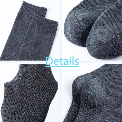 Vista 5 de Mini angel Calcetines altos hasta la rodilla para niñas, sin costuras, para uniforme escolar, calcetines de fútbol para niños, calcetines largos