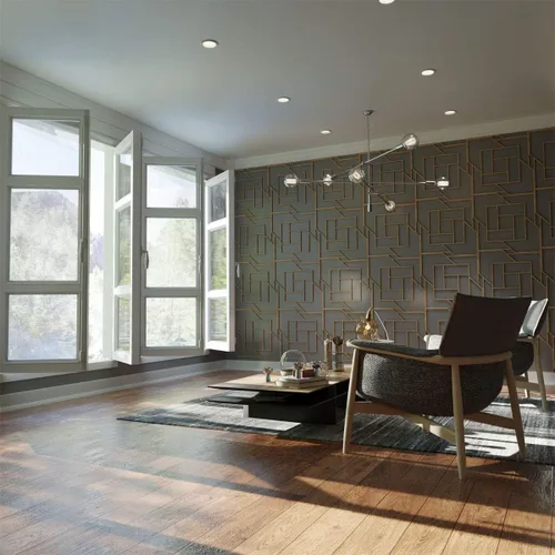 Vista 21 de Ekena Millwork WALW08X08X0375LLDWA Loveland Paneles de pared decorativos de 3/8 pulgadas en T, 7 3/8 pulgadas de ancho x 7 3/8 pulgadas de alto