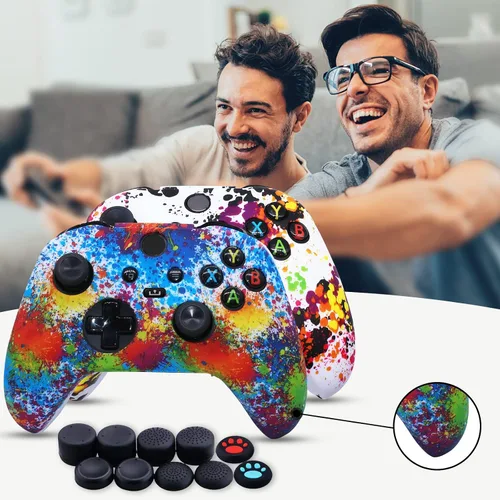 Vista 4 de 2 Pack Jusy Compatible with Xbox Series XS Controller Soft Silicone Cover Skin, Sweat-Proof Dust-Proof Anti-Slip Case Cover Protective Accessories
