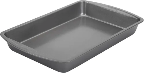 Vista 9 de GoodCook Molde antiadherente de acero para hornear pasteles de 11" x 7", molde antiadherente multiusos para brownies, galletas y pasteles, gris