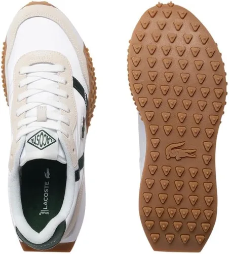 Vista 4 de Lacoste Tenis L-Spin Evo para hombre Blanco y verde oscuro