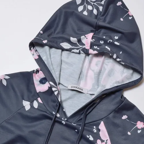 Vista 83 de GINKANA Sudadera con capucha para mujer, manga larga, lactancia materna, ropa casual