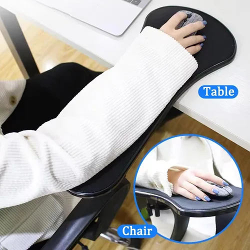 Vista 9 de LL-COEUR Reposamuñecas de apoyo para mesa y silla, extensor de escritorio ergonómico, soporte multifuncional para mouse para computadora (negro)