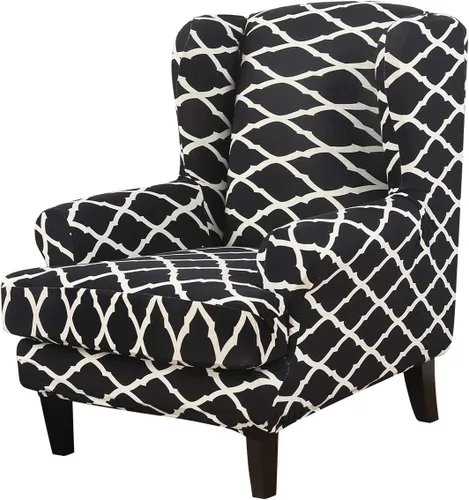 Vista 30 de GULI Wingback - Funda para silla de 2 piezas, fundas para silla de sillón, fundas de elastano para sofá, protector de muebles, lavable a máquina