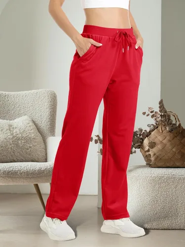 Vista 5 de TACVASEN Pantalones deportivos casuales para mujer, pantalones deportivos de terciopelo de vellón para correr, entrenamiento, descanso, pantalones