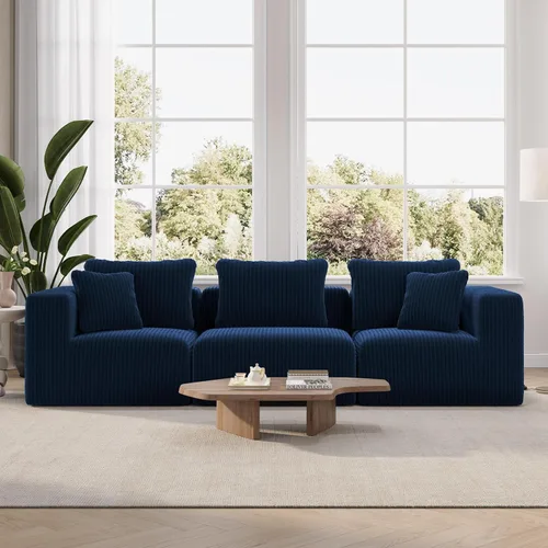 Vista 18 de Novilla - Sofá biplaza modular de 70.8 pulgadas, sofá modular de espacio pequeño, moderno sofá de nube con soporte Smarts Coil®, sofá seccional sin