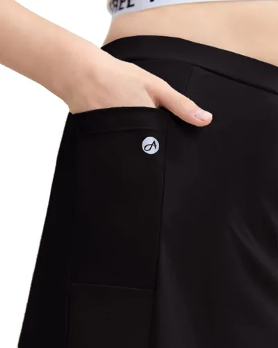 Vista 3 de Gyiefcg Falda deportiva de golf para niñas con leggings, falda de entrenamiento, falda de baile activa con bolsillos