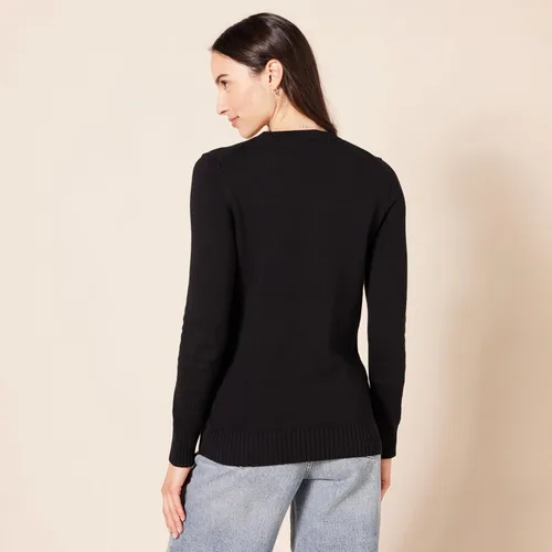 Vista 3 de Tienda Essentials Womens 100% Cotton Crewneck Sweater (Available in Plus Size)