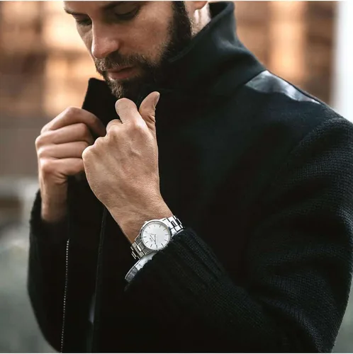 Vista 2 de Daniel Wellington Iconic Link Reloj pulsera de eslabones de oro rosa o plata