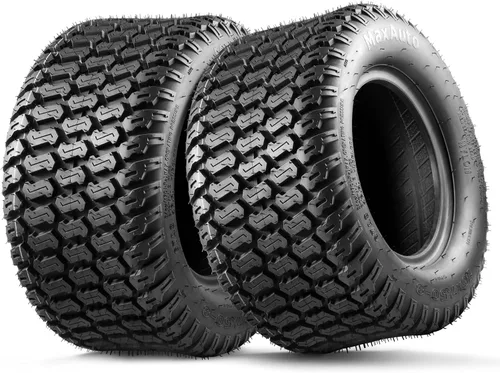 Vista 12 de MaxAuto Fox V2 - Juego de neumáticos para cortacésped (15x6.00-6), Reemplazo de neumático 15x6x6nhs para cortacésped, Tractor de jardín, Neumático