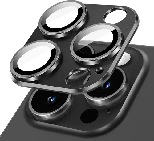 Vista 13 de JETech Protector de lente de cámara para iPhone 17 de 6.3 pulgadas, cobertura completa, cubierta de anillo de vidrio templado 9H, placa de metal