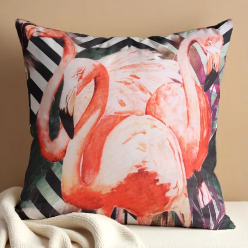 Vista 22 de Decozen Fundas de almohada decorativas con estampado de pájaros con diseño floral para decoración del hogar, sala de estar y dormitorio, funda