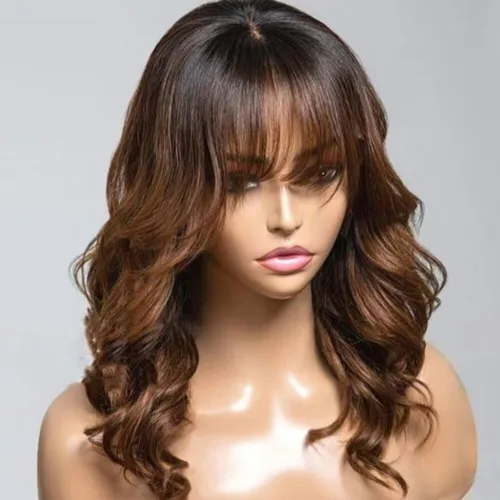 Vista 21 de Peluca de cabello Remy brasileño ondulado 4/30, cabello Remy brasileño prearrancado de 13 x 6, peluca de encaje frontal HD, sin pegamento, peluca